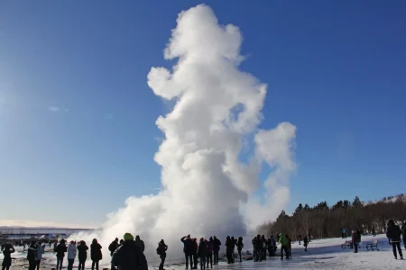 Geysir geothermal area Iceland Circle & Northern Lights, 8 Days 7 Nights