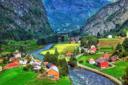 Aurland-Norway-Fjord-Aurlandsfjord-Europe-Forest Part of Norway tour package