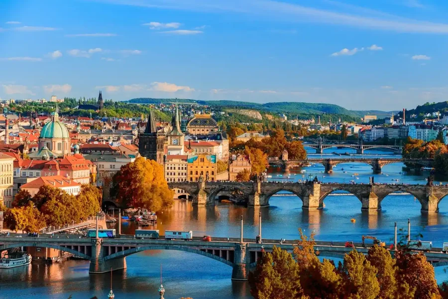 Bridges-Prague-Czechia-Water-City-Town-Cityscape