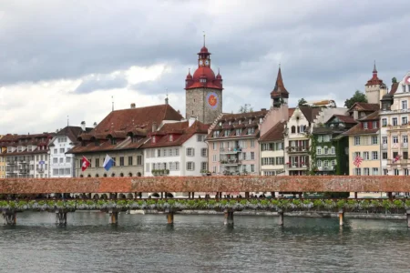 Lucerne-Switzerland-Wooden-Bridge-Kapellbrucke 9 Days Switzerland Tour Package with IMAD Travel