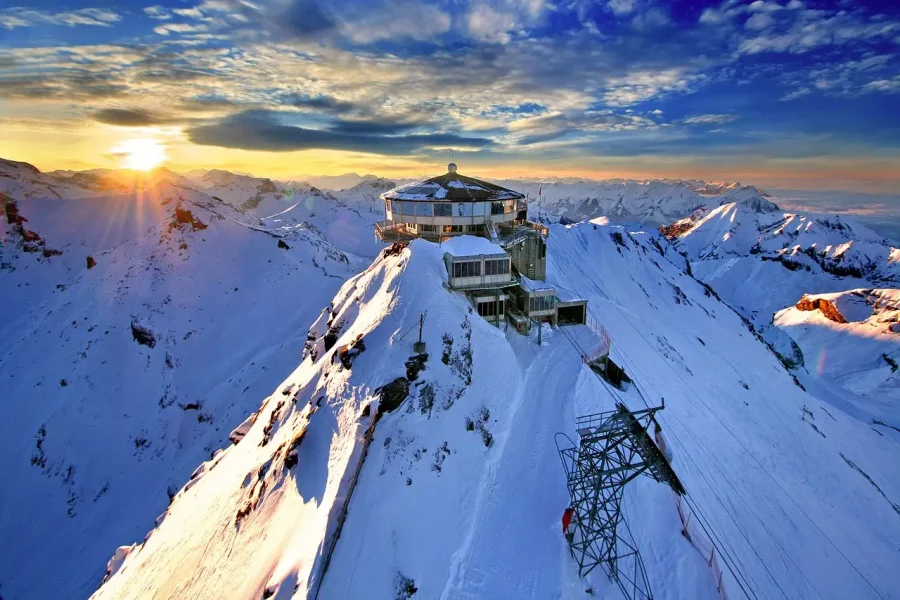 Schilthorn-Mountain-Station-Summit-Peak-Mountains part of 15 Days Europe Tour package from IMAD Travel