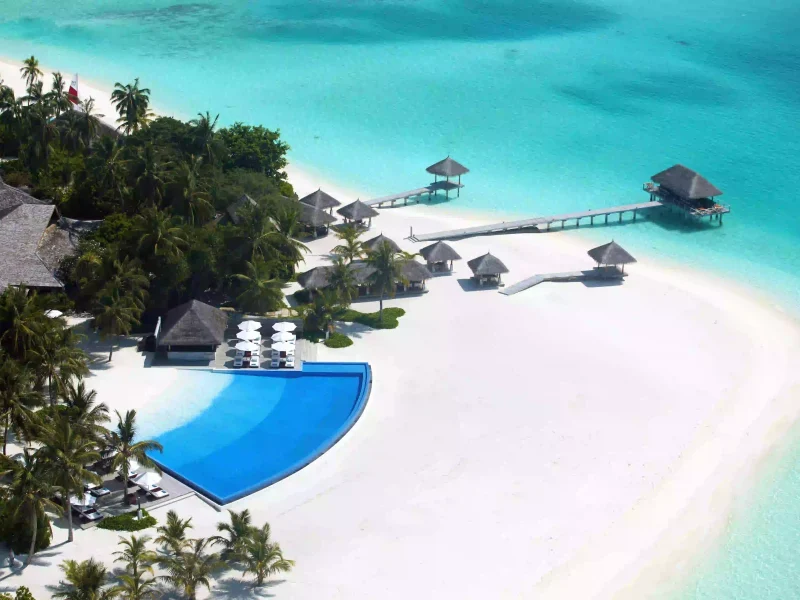Velassaru Maldives aerial infinity pool