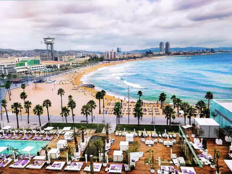 Barcelona Beach Spain popular honeymoon destination from Spain honeymoon packages from India