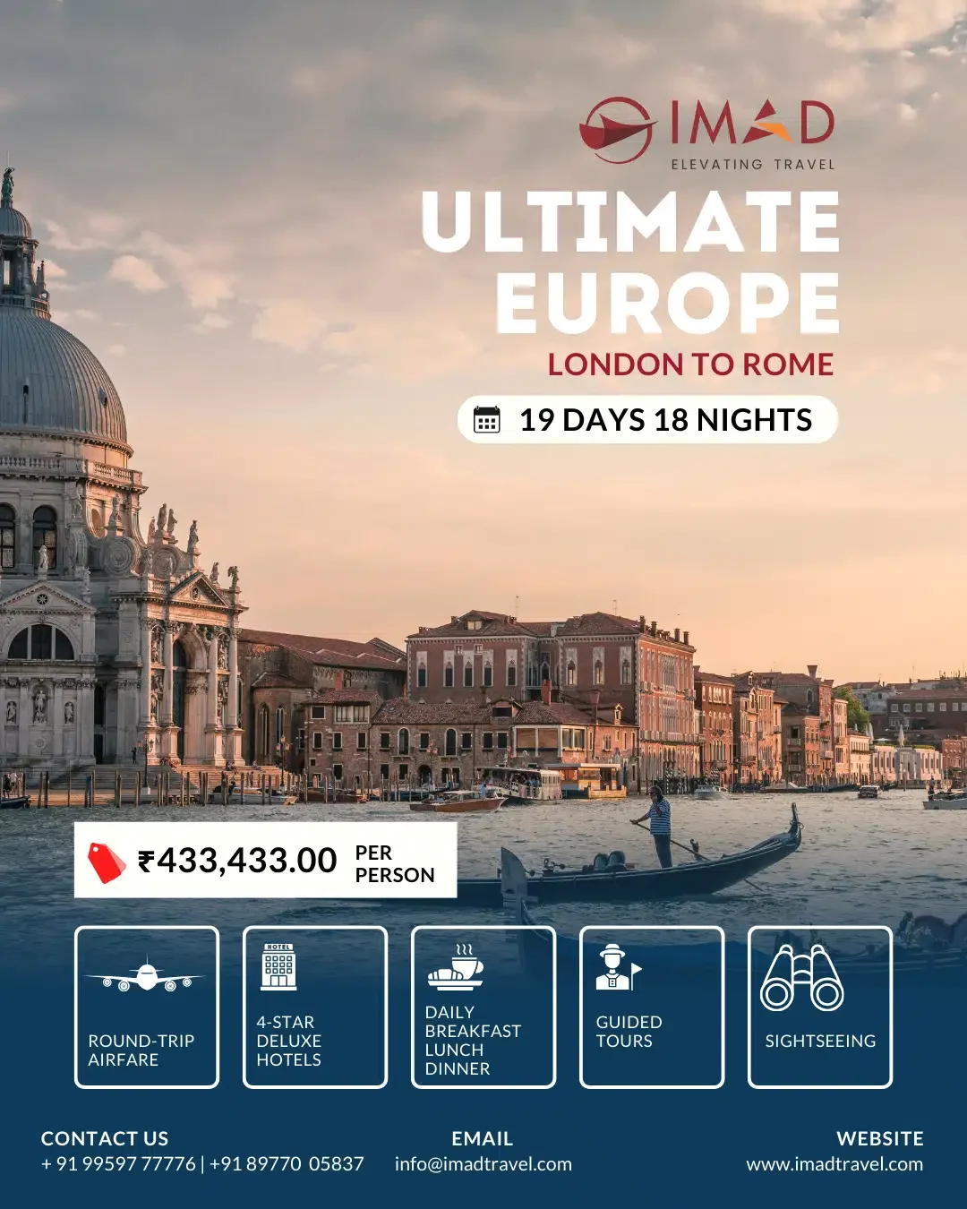 19 Days Ultimate Europe Package from IMAD Travel