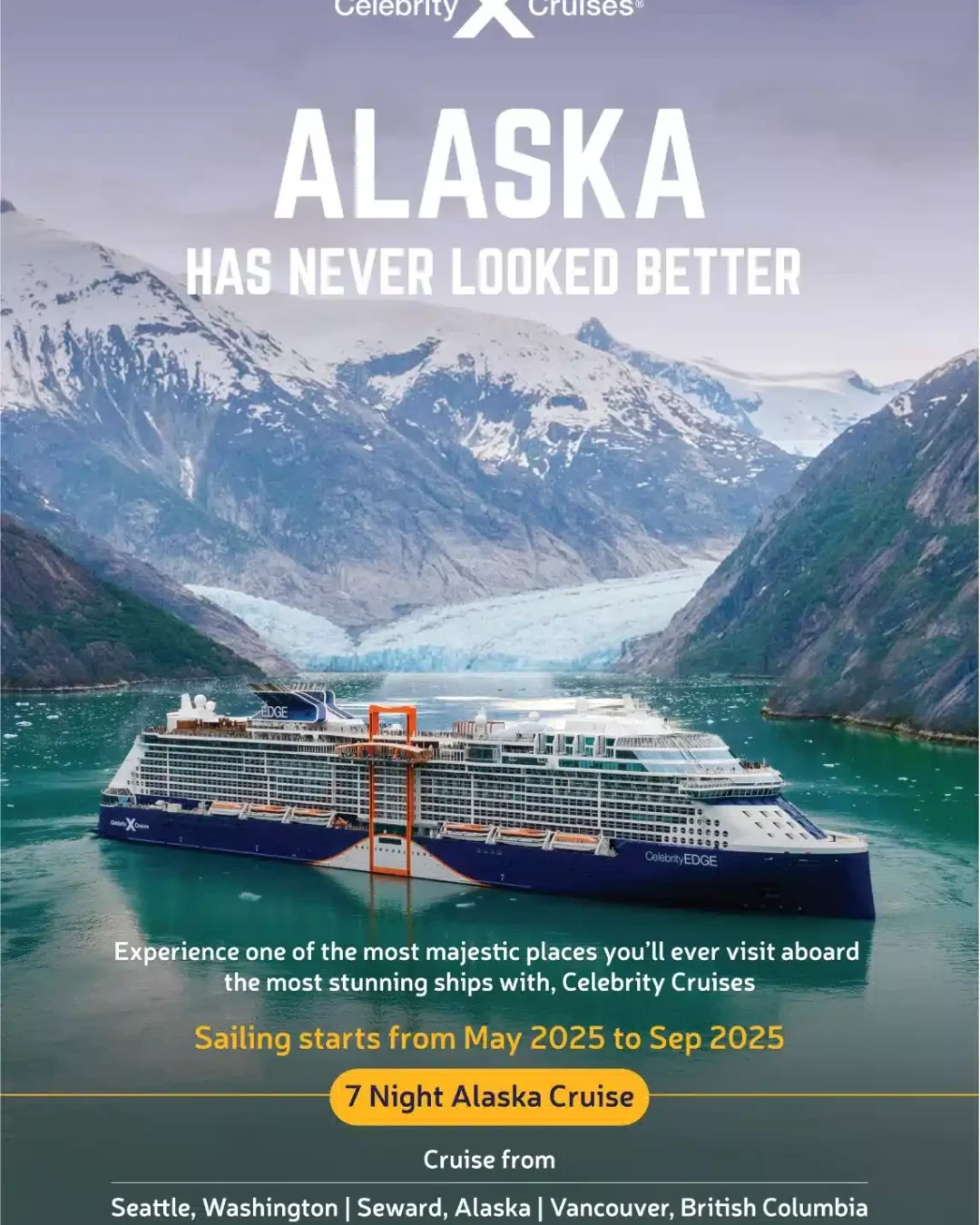 7 Nights Alaska Cruise Package from IMAD Travel