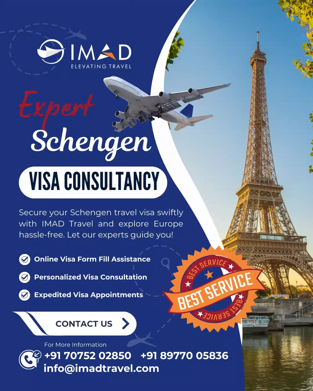 Expert Schengen Visa Consultancy from IMAD Travel