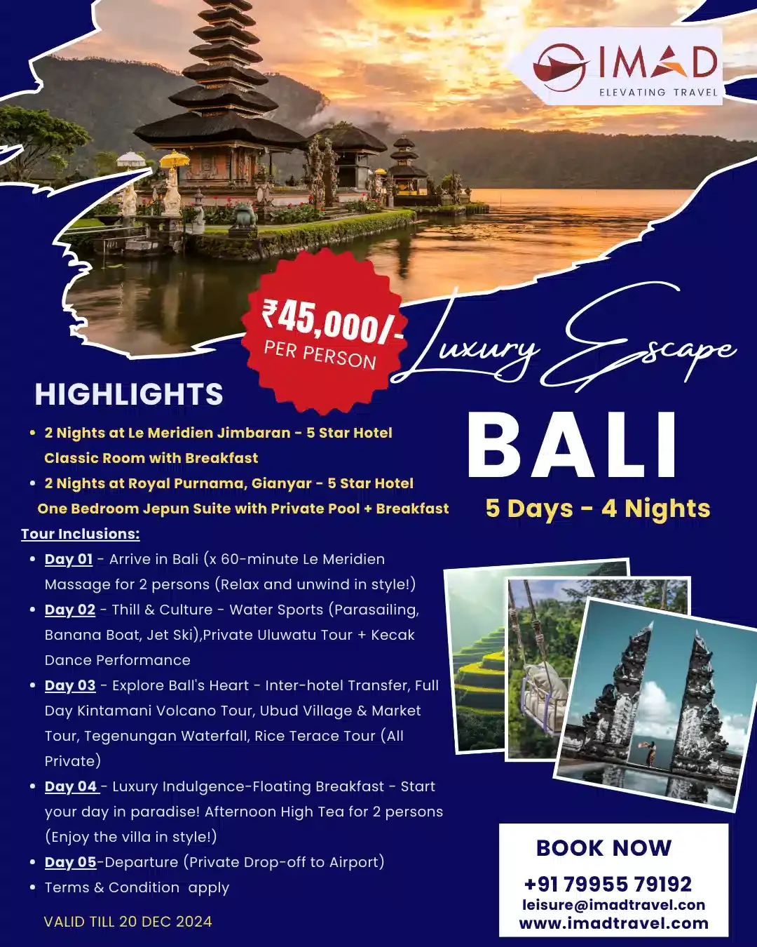 Luxury bali tour package-5days-imad travel