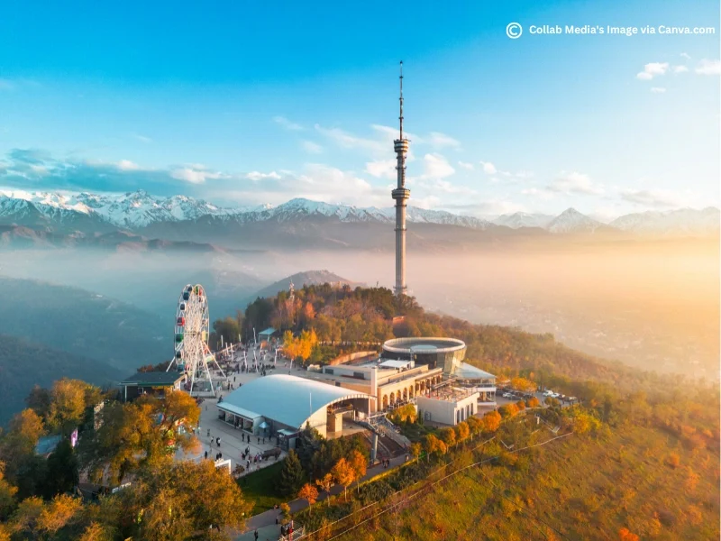 Kazakhstan 7 Kok-Tobe Hill with Television Tower and Amusement Park in Almaty City with IMAD Travel