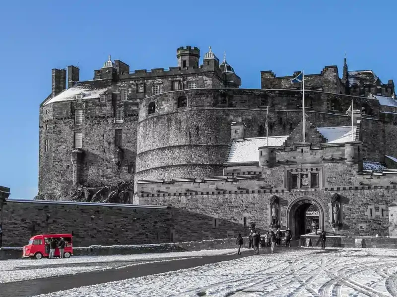 Edinburgh Castle in Winter Winter Honeymoon Destinations In Europe | IMAD Travel