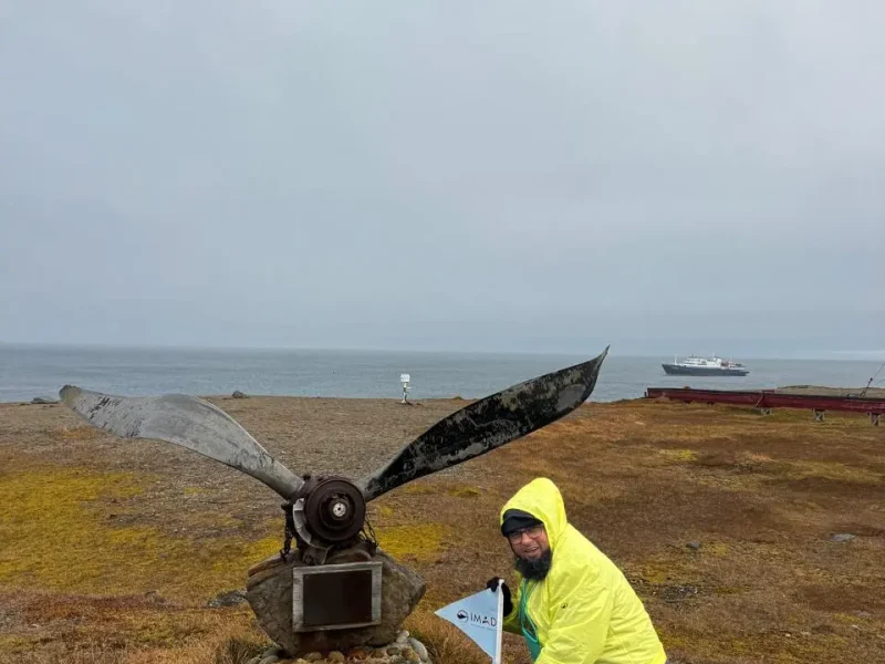 Hamed Ali At Gåshamna on Svalbard Expedition