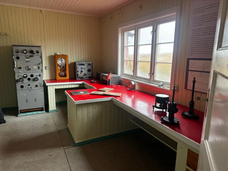 Remains of the Russian Arc of Meridian research station at Gåshamna, Svalbard
