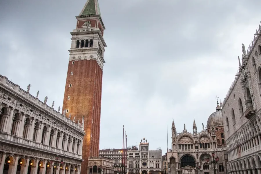 A serene view of St Marks Square in Venice