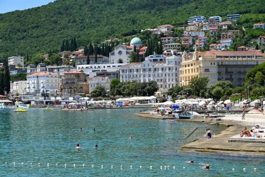 Beautiful coastline and architecture of Opatija, Croatia